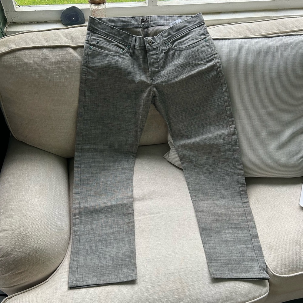 Naked and famous gray canvas pants